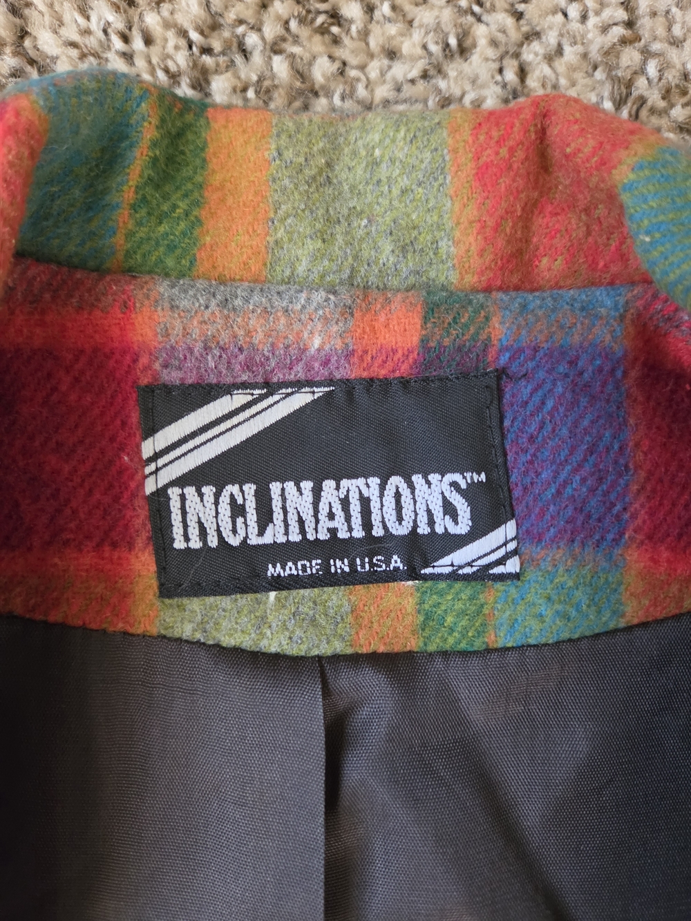Multi-Colored Plaid Blazer - Picture 4 of 7